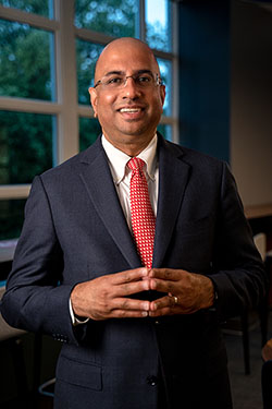 Professional headshot of Raj Echambadi, Illinois Tech, President