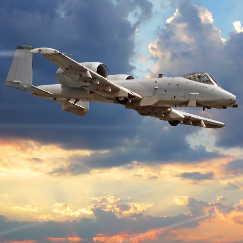 Defense tech aerospace plane in the sky